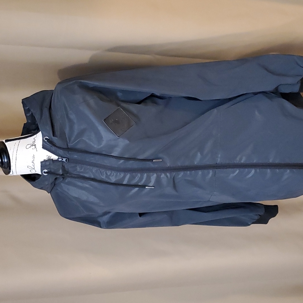 Black Reflective Dutch Bros Rain Jacket